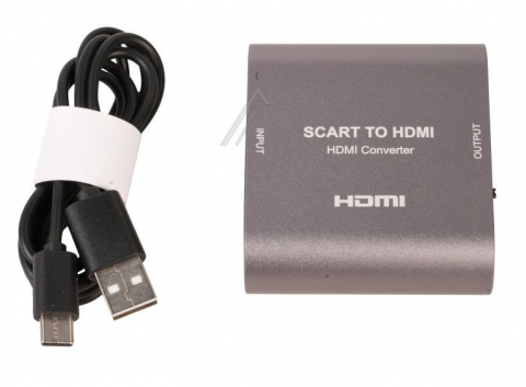 Konverteris SCART → HDMI (maitinimas per USB C)